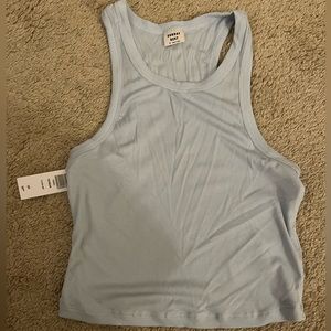 Aritzia baby blue razor back crop tank